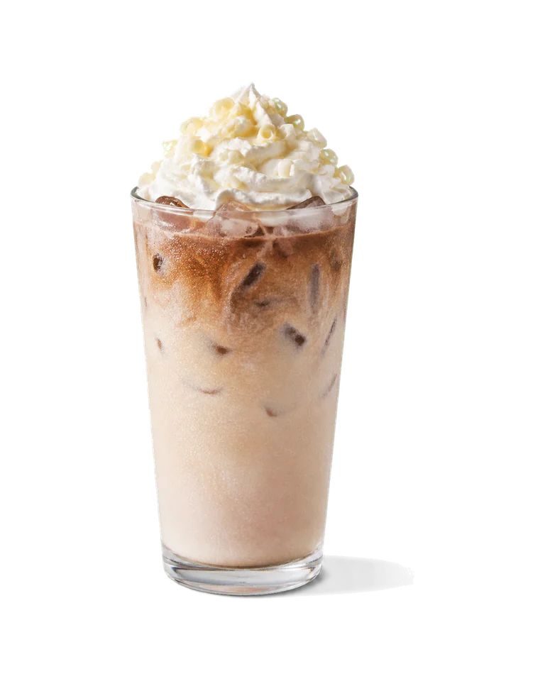 Cafe Iced White Chocolate Mocha Latte made at home — copycat recipe