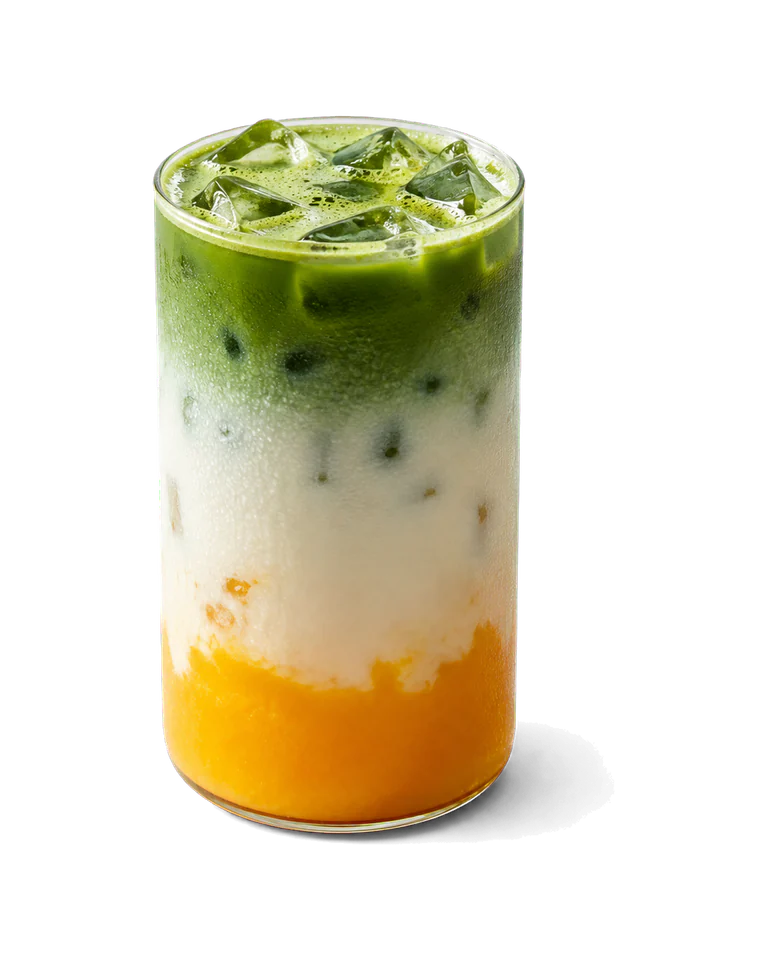 Cafe Iced Mango Matcha made at home — copycat recipe