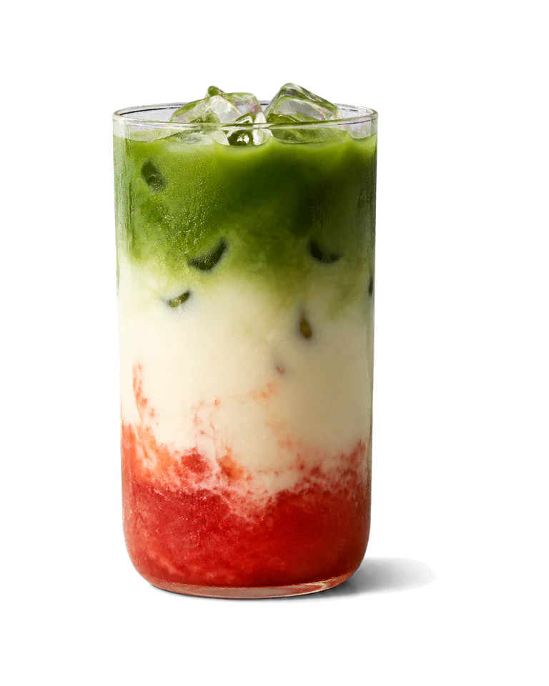 Cafe Iced Strawberry Matcha made at home — copycat recipe